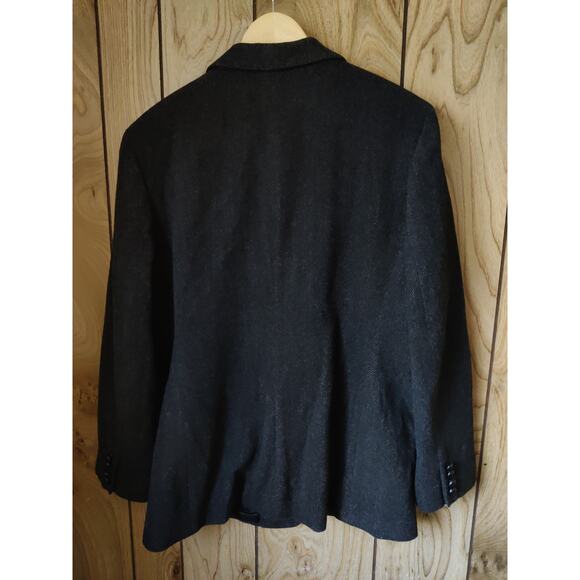 Lauren Ralph Lauren Charcoal Wool Cashmere Blend 2 Button Blazer Jacket Size 16 - Picture 6 of 7